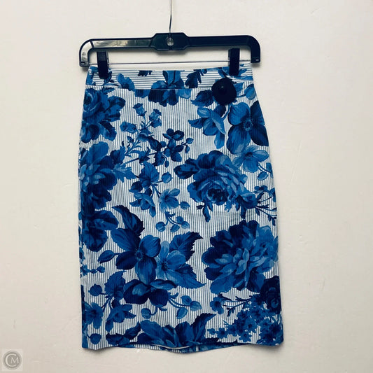 Skirt Midi By Ann Taylor In Blue, Size: 0