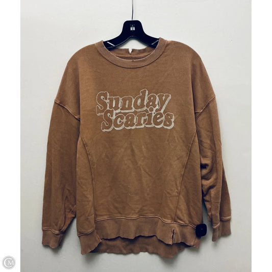 Sweatshirt Crewneck By Aerie In Bronze, Size: S