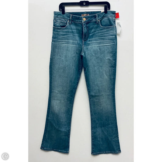 Jeans Flared By Kut In Blue Denim, Size: 14