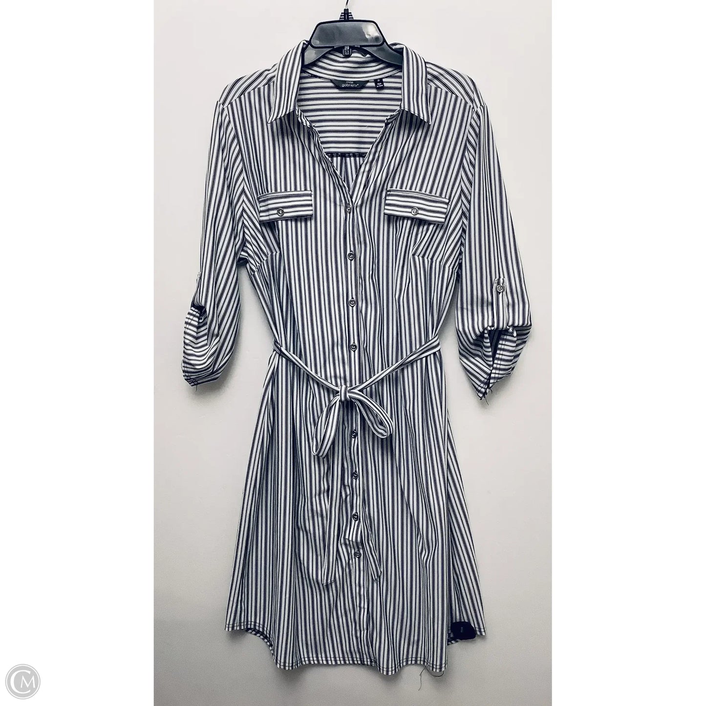 Dress Casual Midi By Mlle Gabrielle In Striped Pattern, Size: 2x