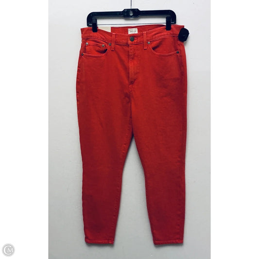 Jeans Boyfriend By Clothes Mentor In Red, Size: 14