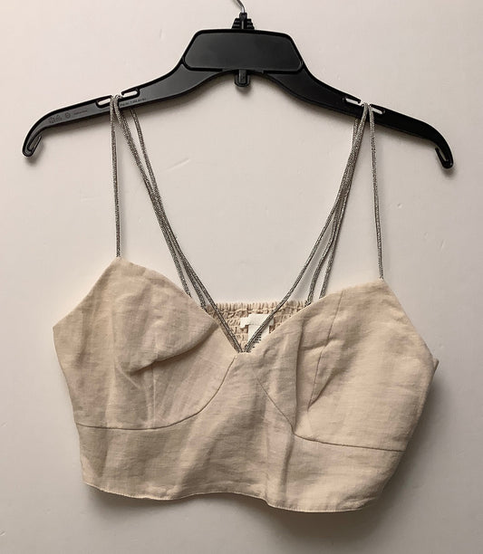 Top Sleeveless By H&m In Beige, Size: M