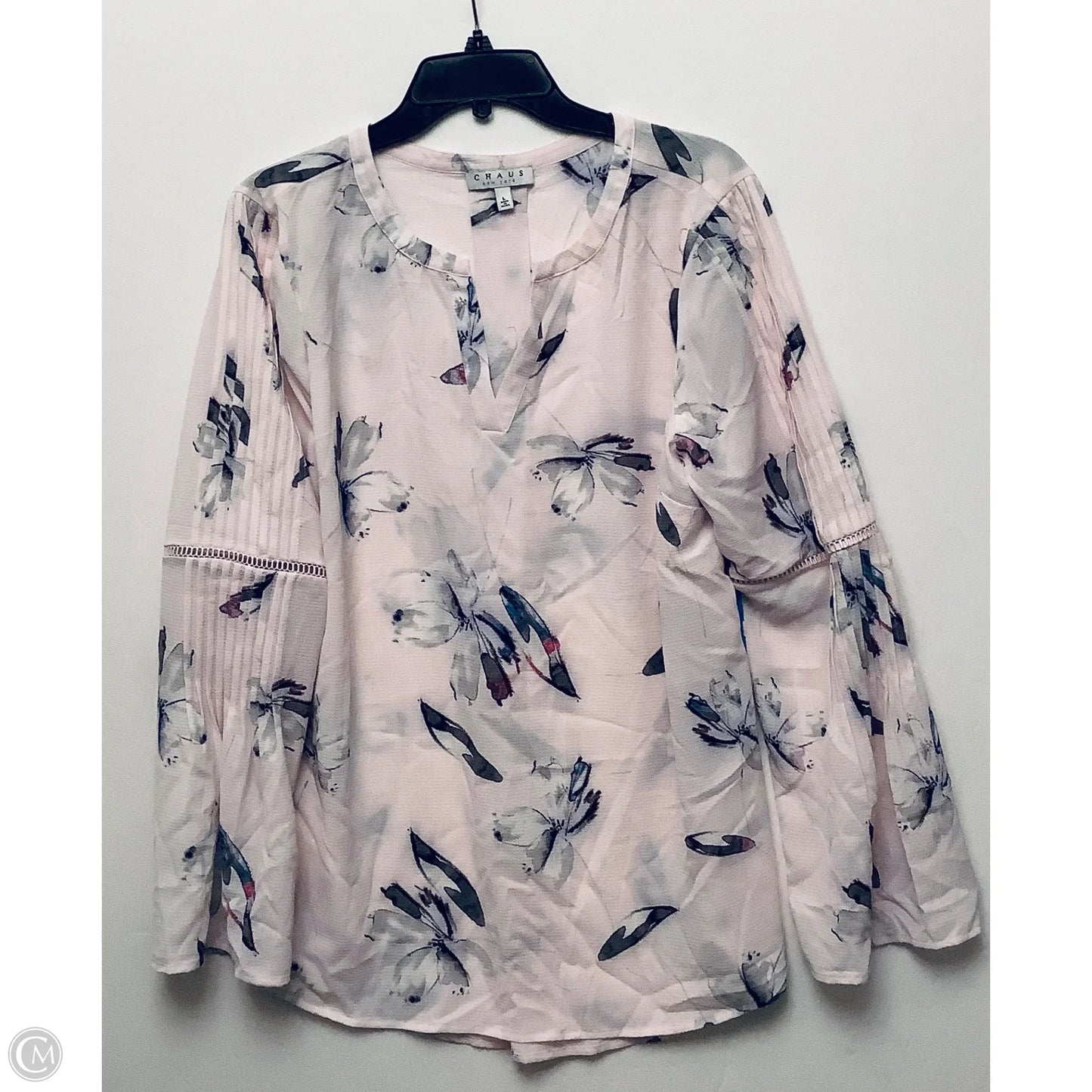 Top Long Sleeve By Chaus In Pink, Size: L