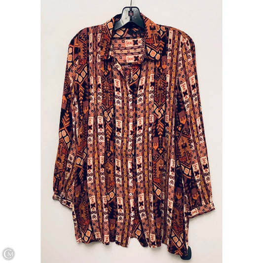 Top Long Sleeve By Jane And Delancey In Multi-colored, Size: M