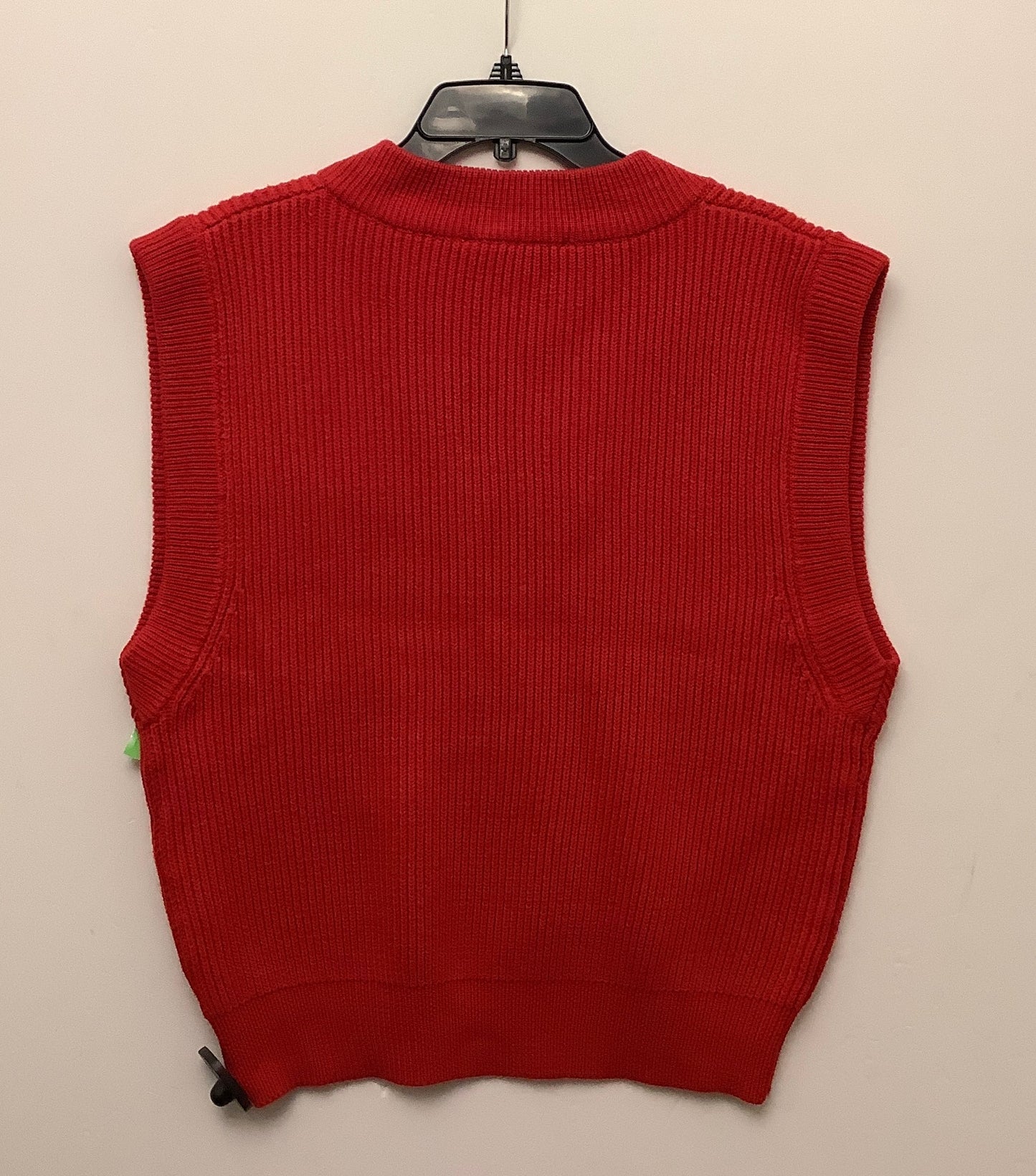 Vest Sweater By English Factory In Red, Size: L