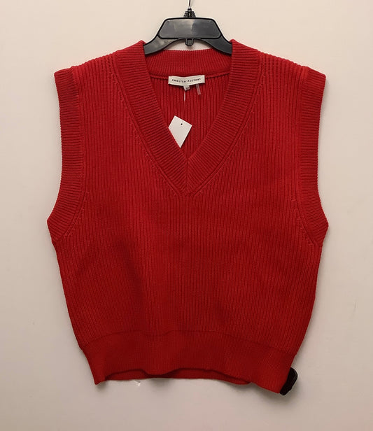 Vest Sweater By English Factory In Red, Size: L