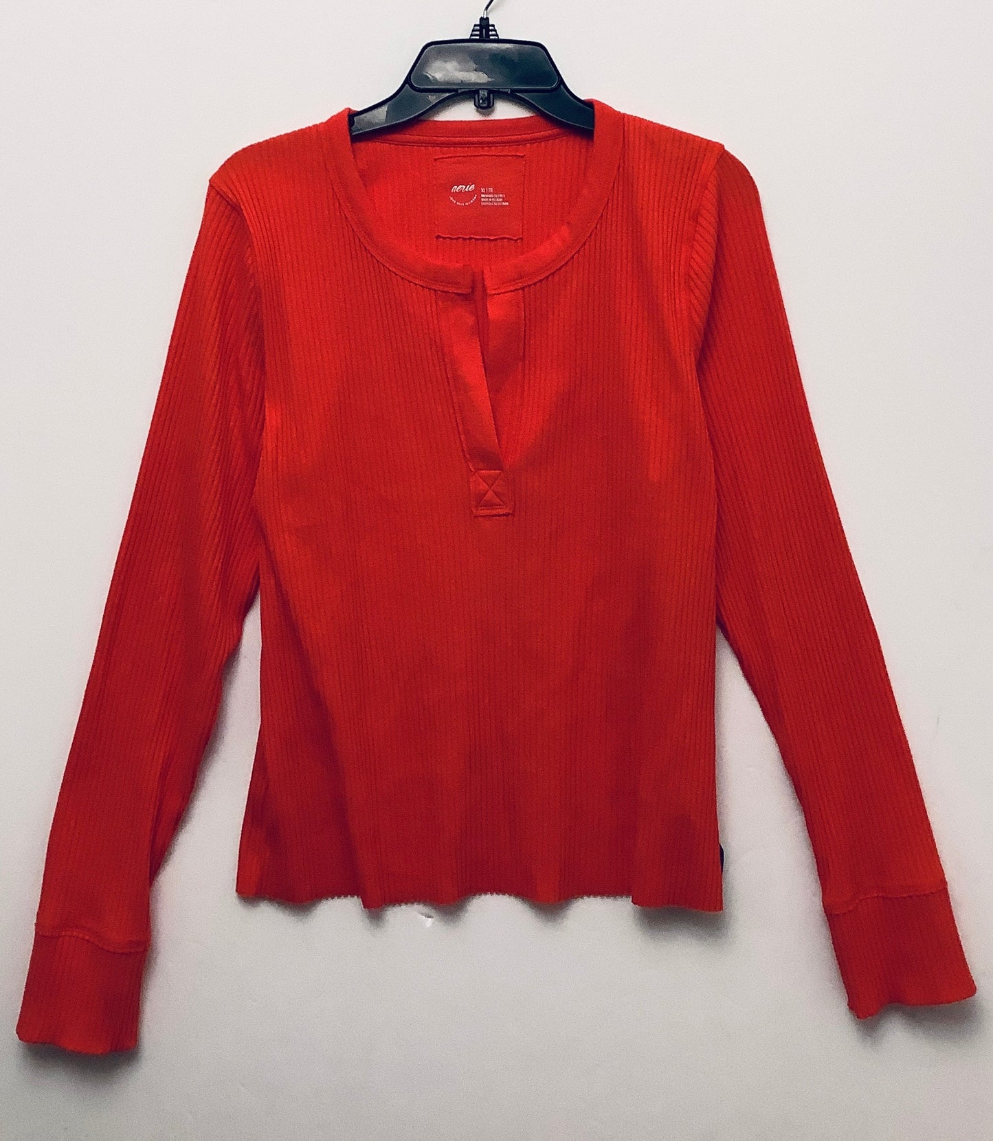 Top Long Sleeve By Aerie In Red, Size: Xl