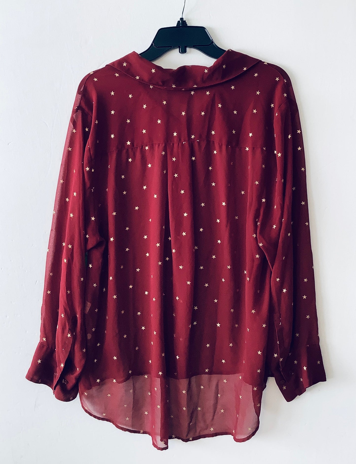 Top Long Sleeve By Lane Bryant In Red, Size: L