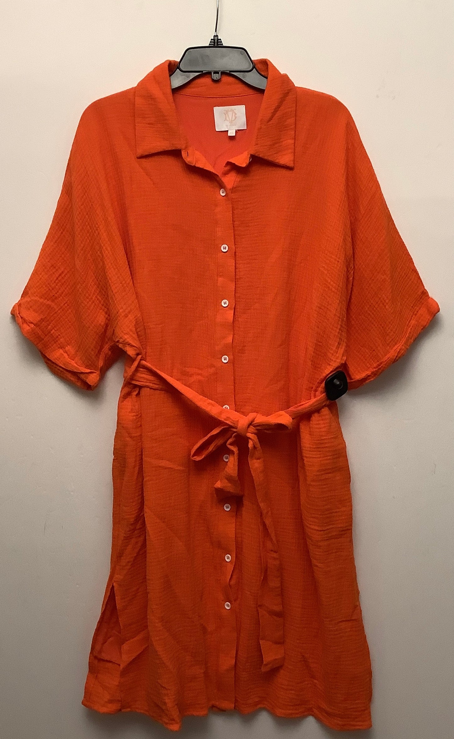 Dress Casual Short By Clothes Mentor In Orange, Size: Xl