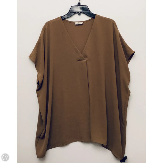 Top Short Sleeve By Entro In Brown, Size: Xl