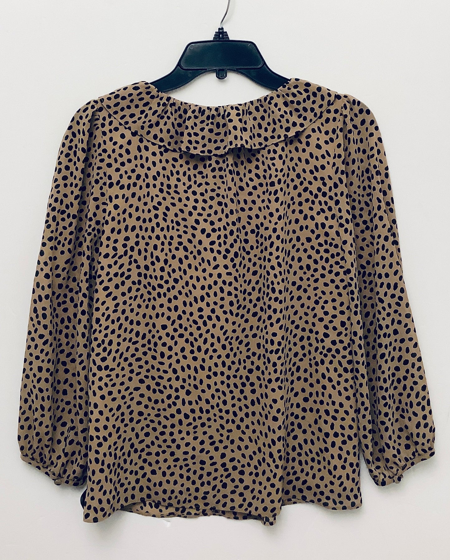 Top 3/4 Sleeve By J. Crew In Polkadot Pattern, Size: Xs