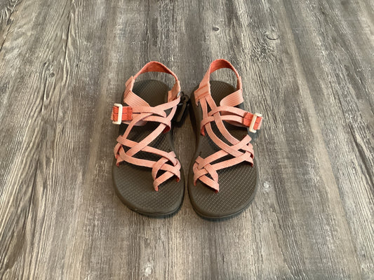 Pink Sandals Flats Chacos, Size 5