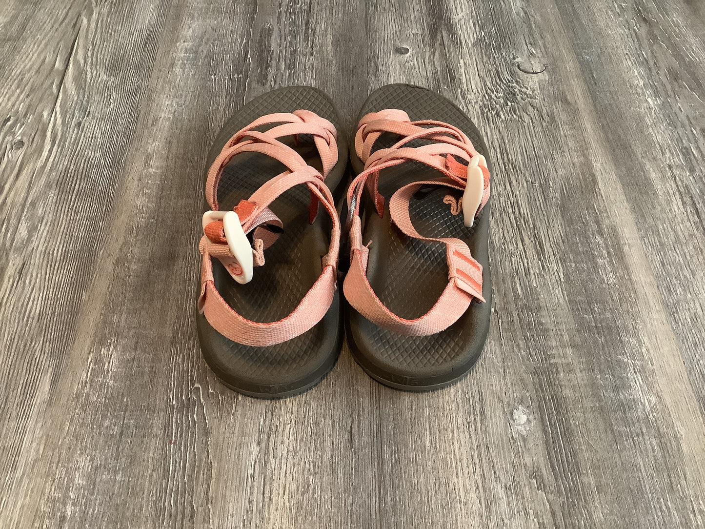 Pink Sandals Flats Chacos, Size 5