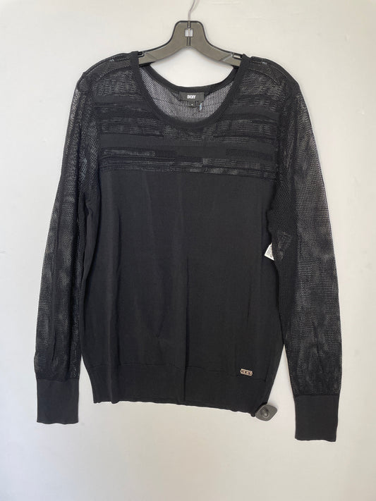 Top Long Sleeve By Dkny In Black, Size: Xl