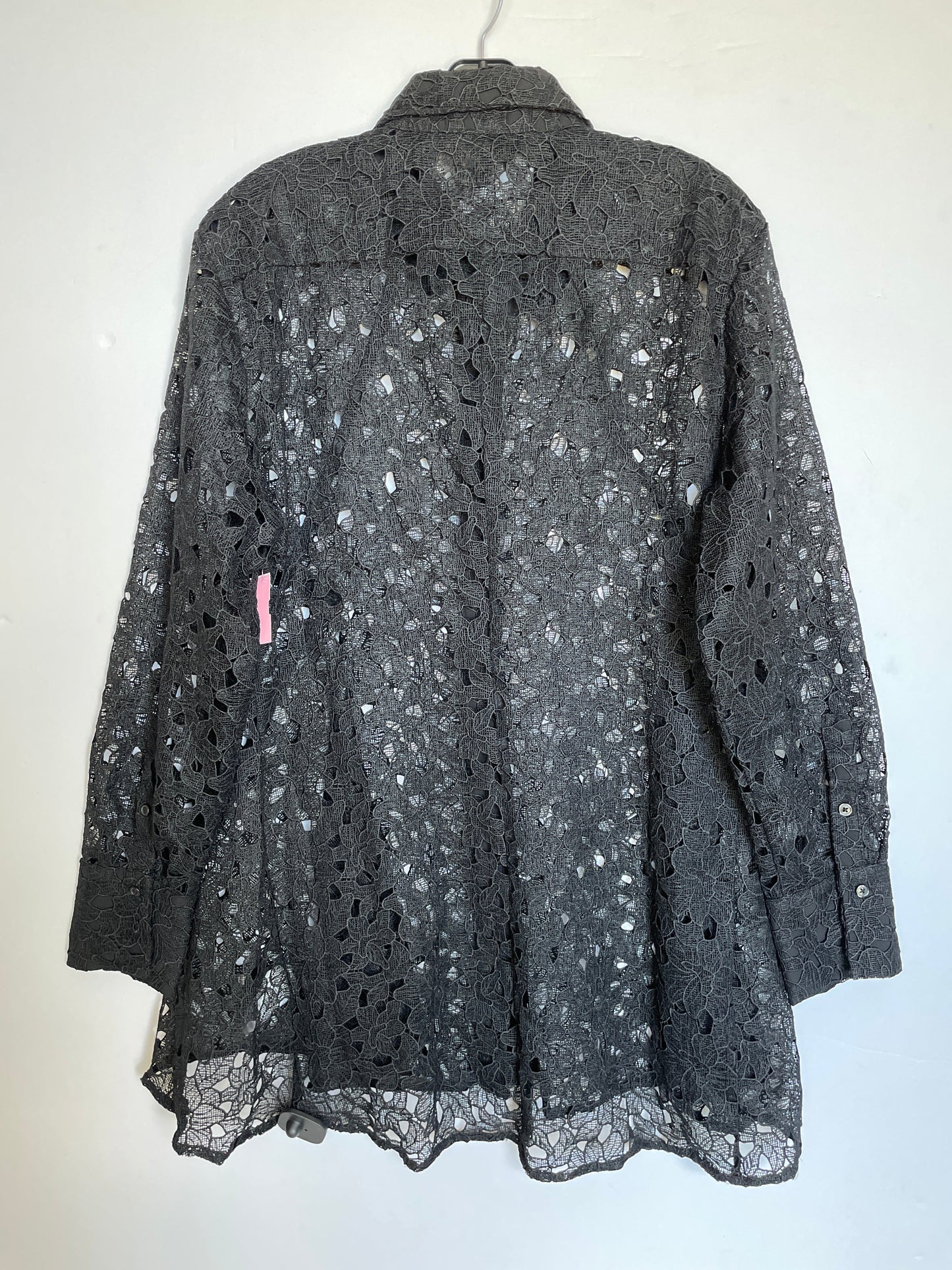 Top Long Sleeve By Donna Karan In Black, Size: Xl