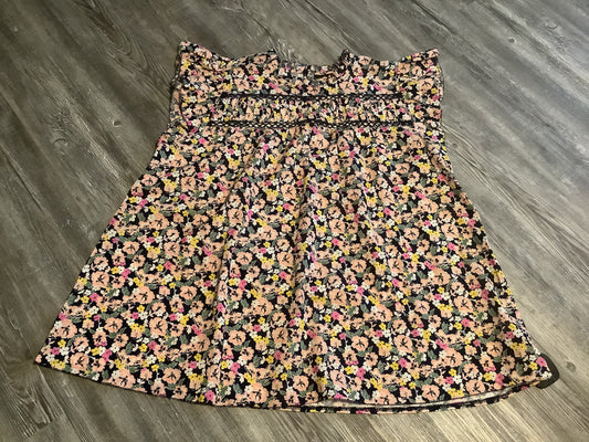 Floral Print Top Short Sleeve Leith, Size Xl