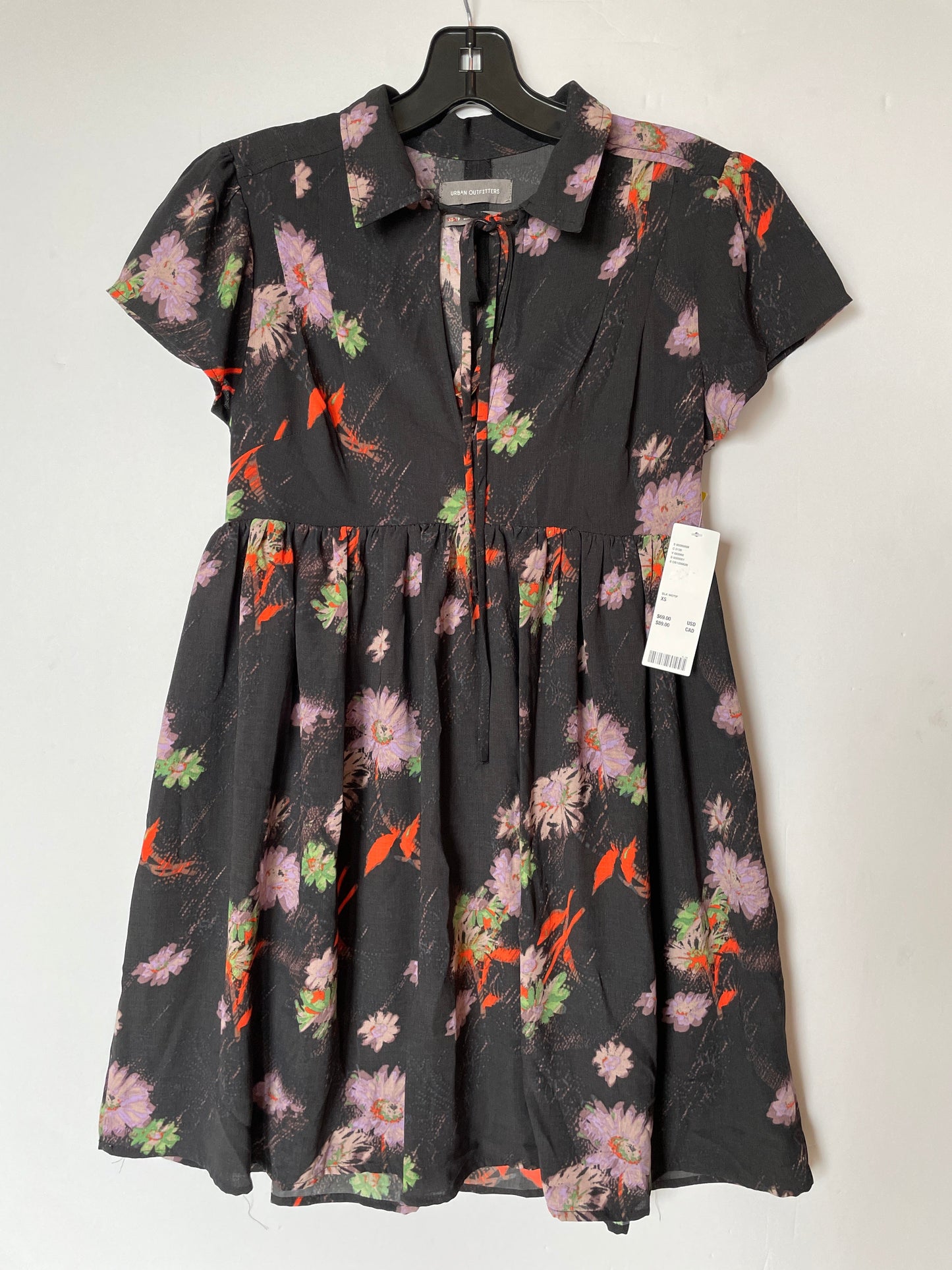 Floral Print Dress Casual Short Urban Outfitters, Size Xs