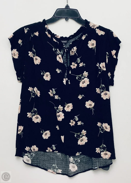 Top Short Sleeve By Buffalo David Bitton In Floral Print, Size: L