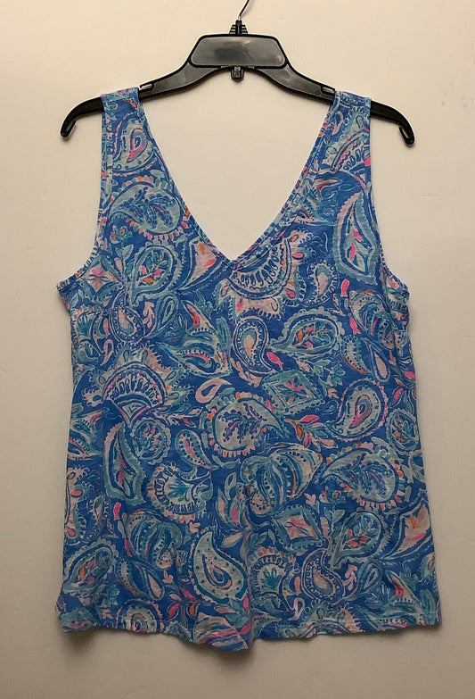 Top Sleeveless Designer By Lilly Pulitzer In Blue, Size: L