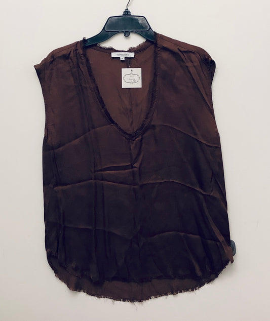 Top Sleeveless By Olivaceous In Brown, Size: M