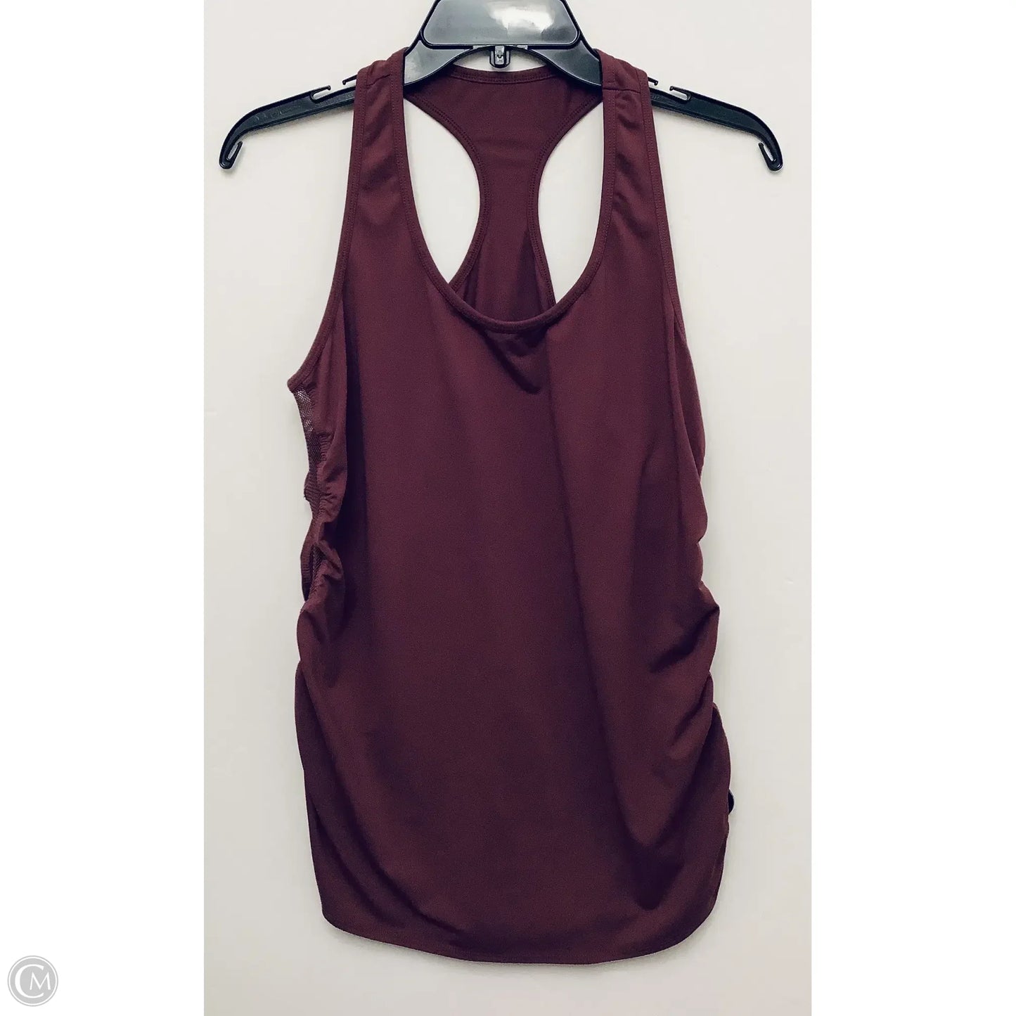 Athletic Tank Top By Fabletics In Maroon, Size: M