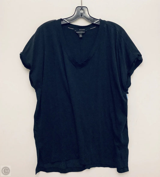 Top Short Sleeve Basic By Banana Republic In Black, Size: Xl