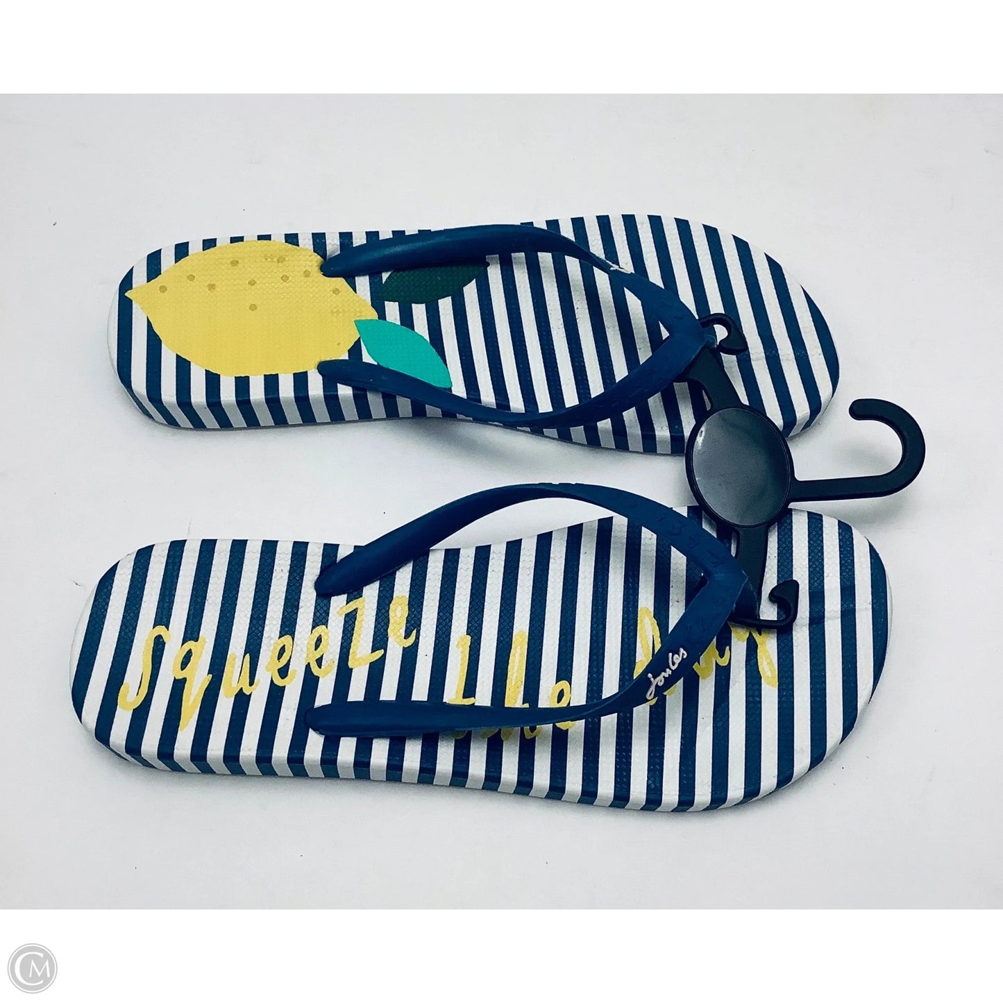 Sandals Flip Flops By Joules In Striped Pattern, Size: 8