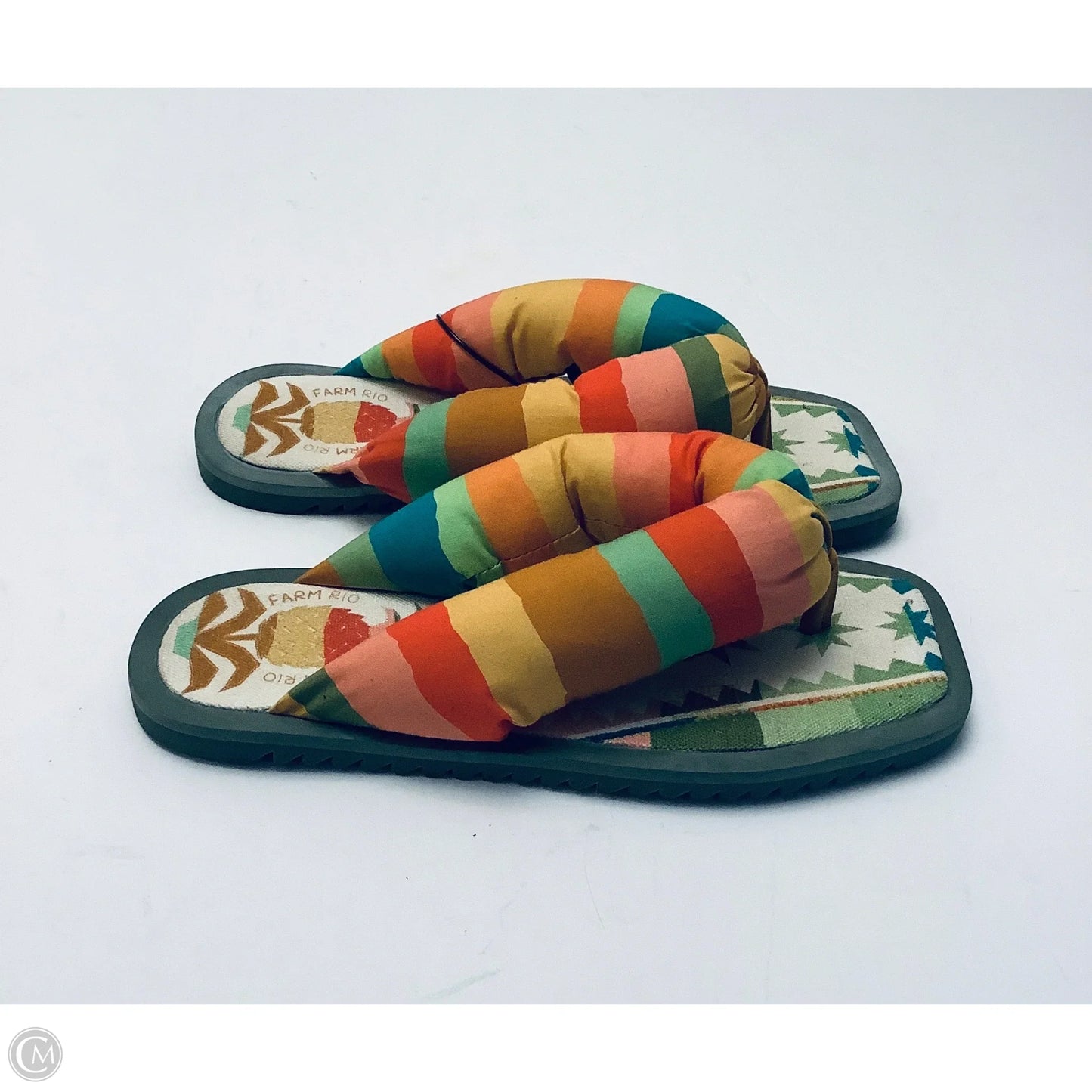 Sandals Flip Flops By Farm Rio In Multi-colored, Size: 9