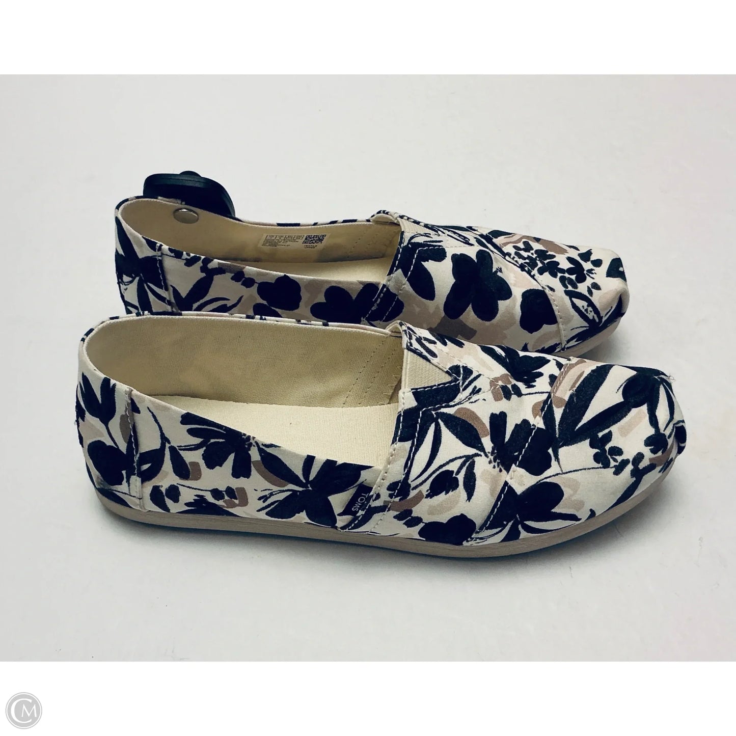 Shoes Flats By Toms In Black & White, Size: 7