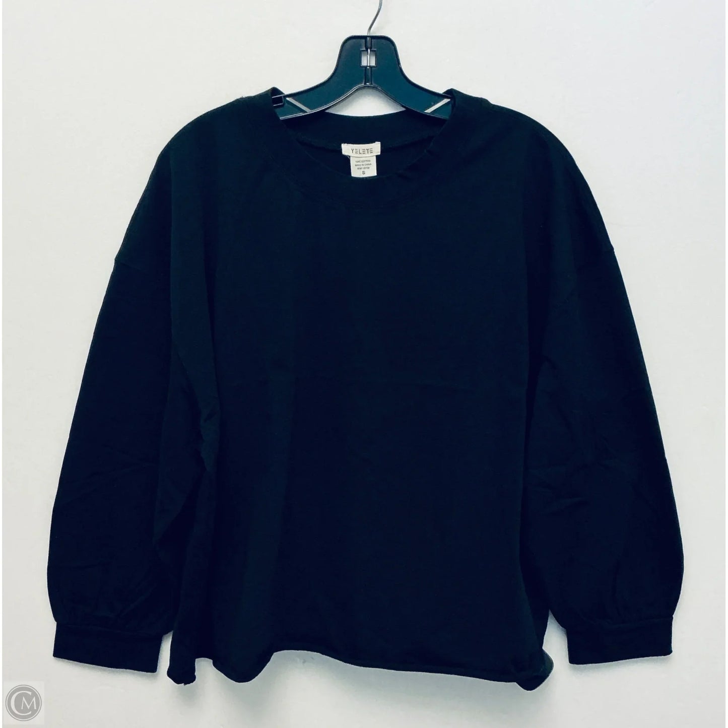 Top Long Sleeve Basic By Yelete In Black, Size: S