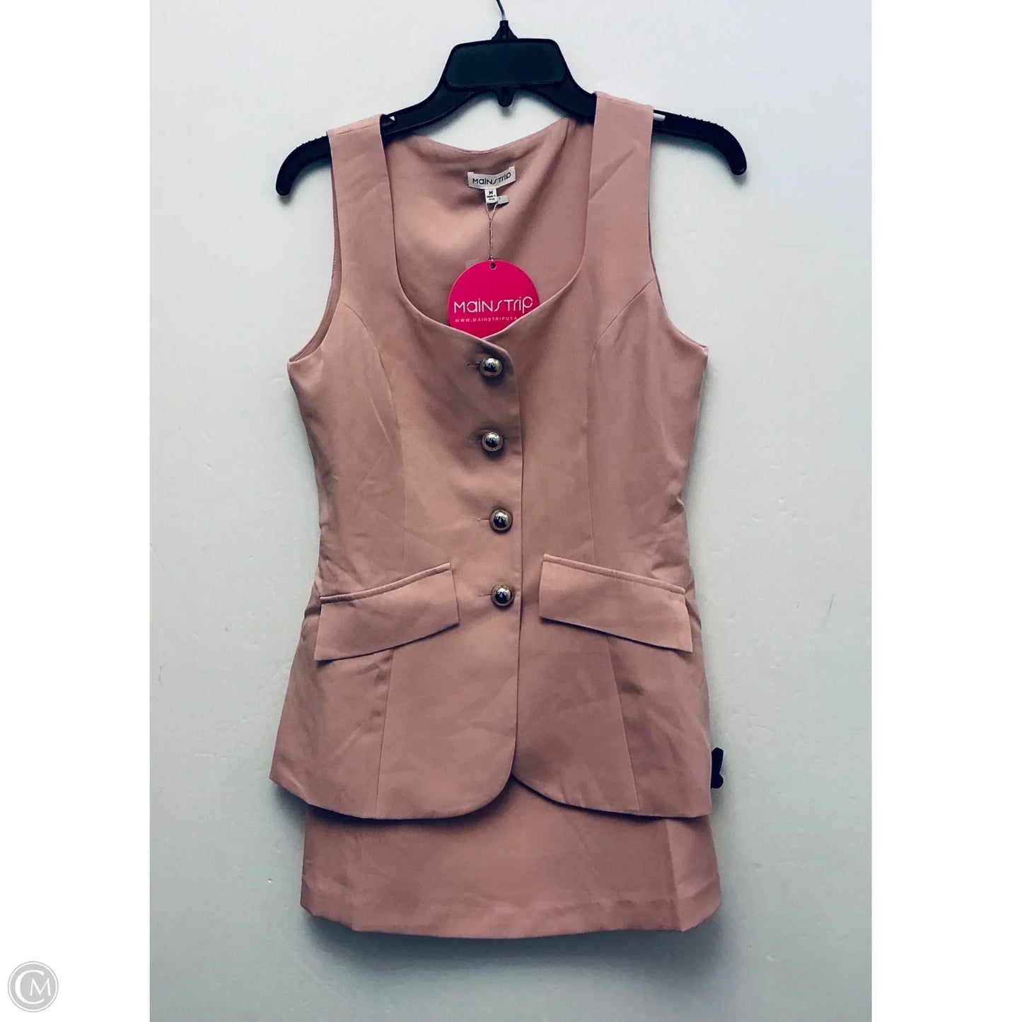 Dress Work By Main Strip In Pink, Size: M