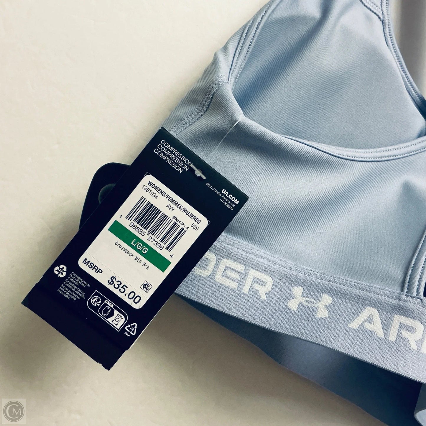 Athletic Bra By Under Armour In Blue, Size: L