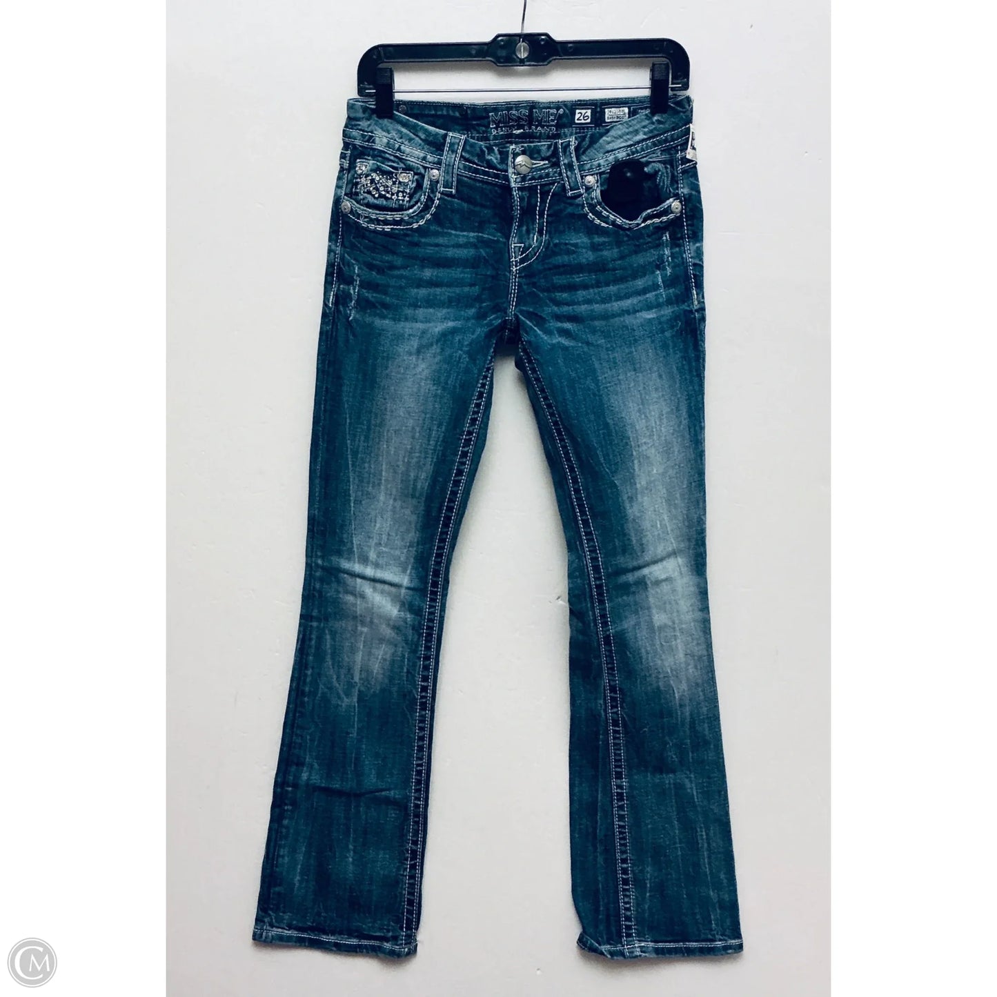 Jeans Flared By Miss Me In Blue, Size: 4