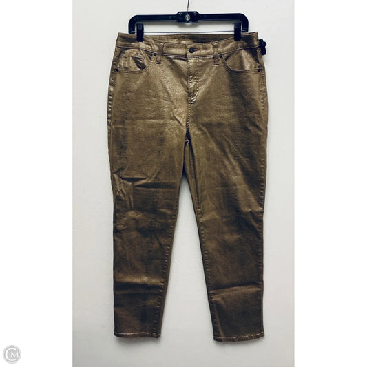 Jeans Skinny By Chicos In Gold, Size: 14