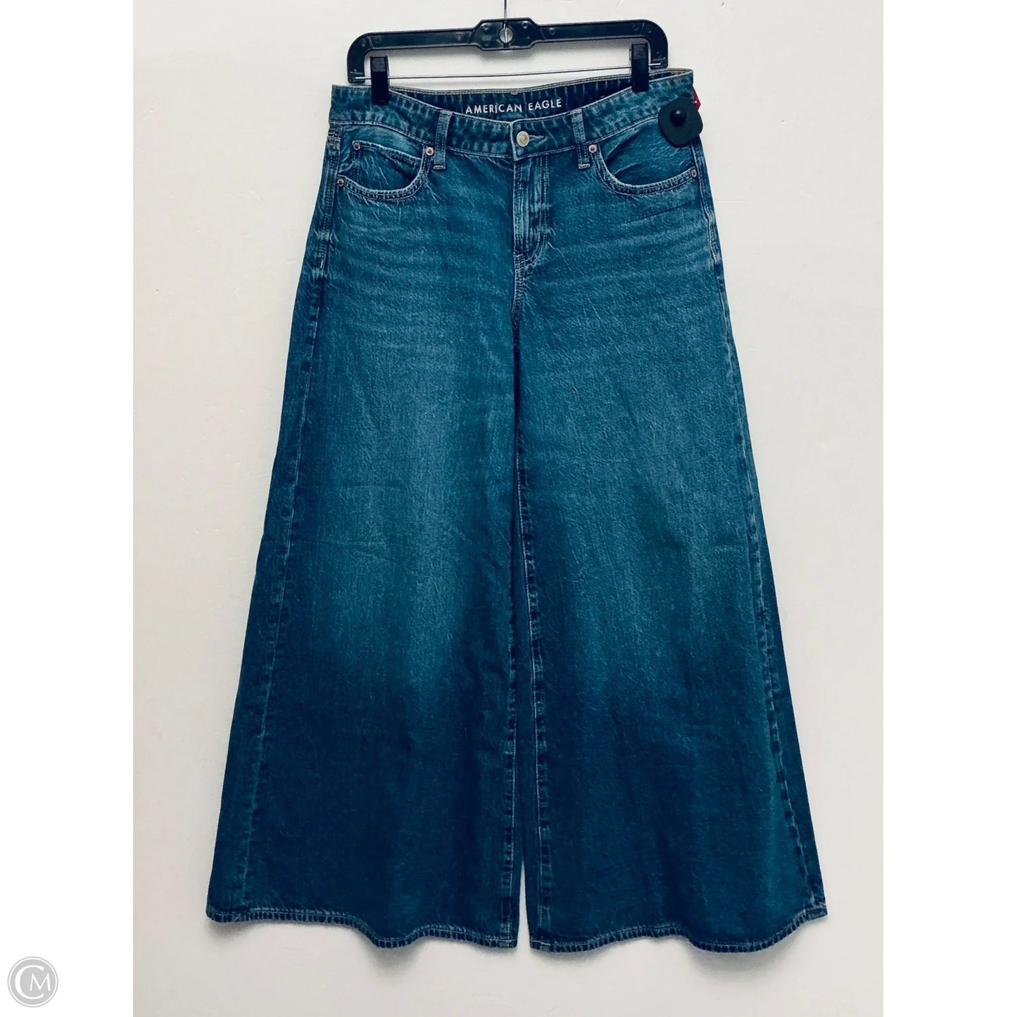 Jeans Wide Leg By American Eagle In Blue, Size: 4