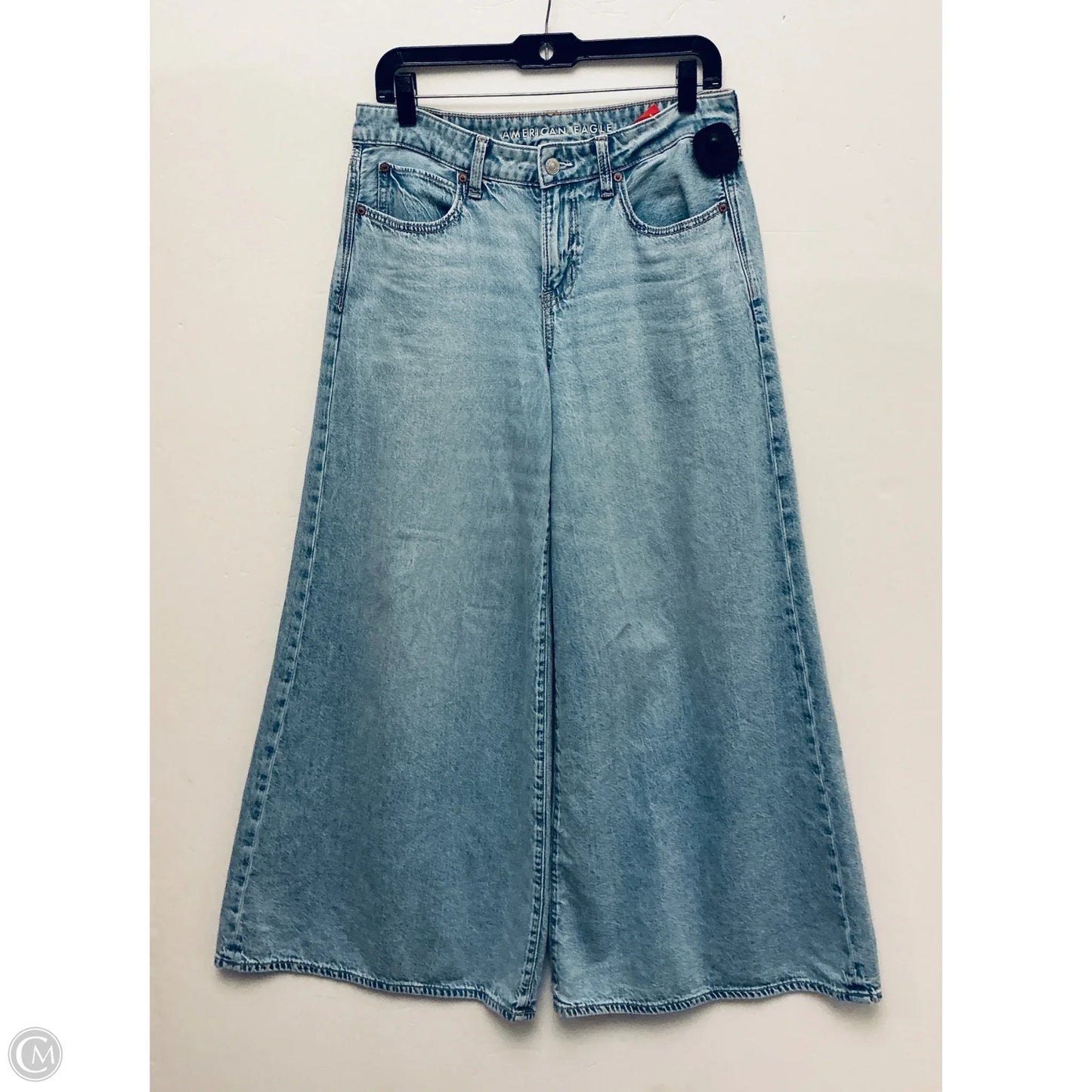 Jeans Wide Leg By American Eagle In Blue, Size: 4
