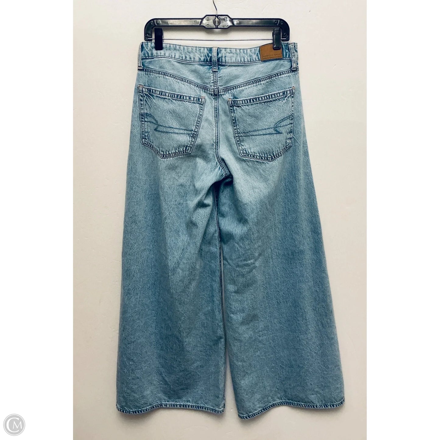 Jeans Wide Leg By American Eagle In Blue, Size: 4