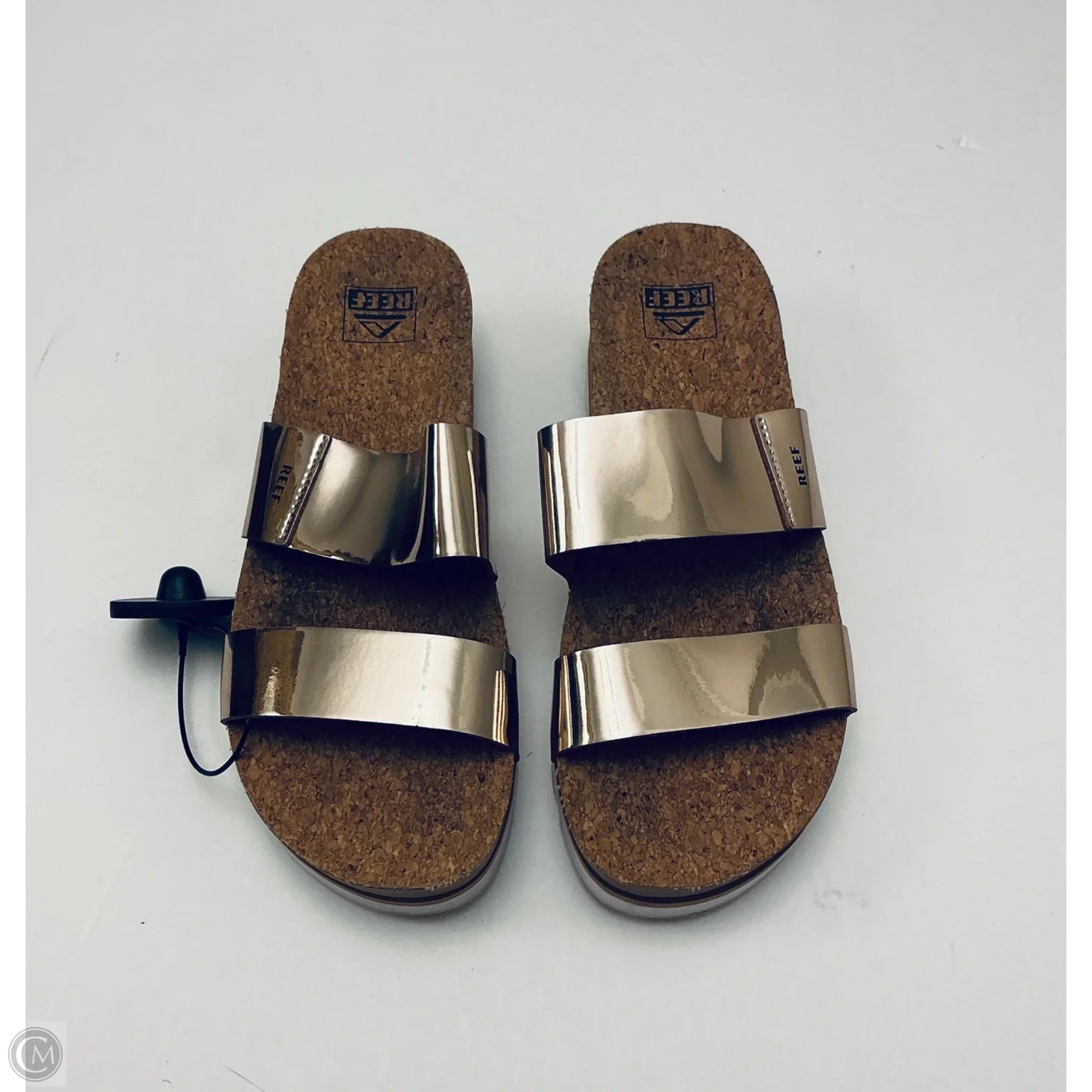 Sandals Heels Block By Reef In Gold, Size: 9