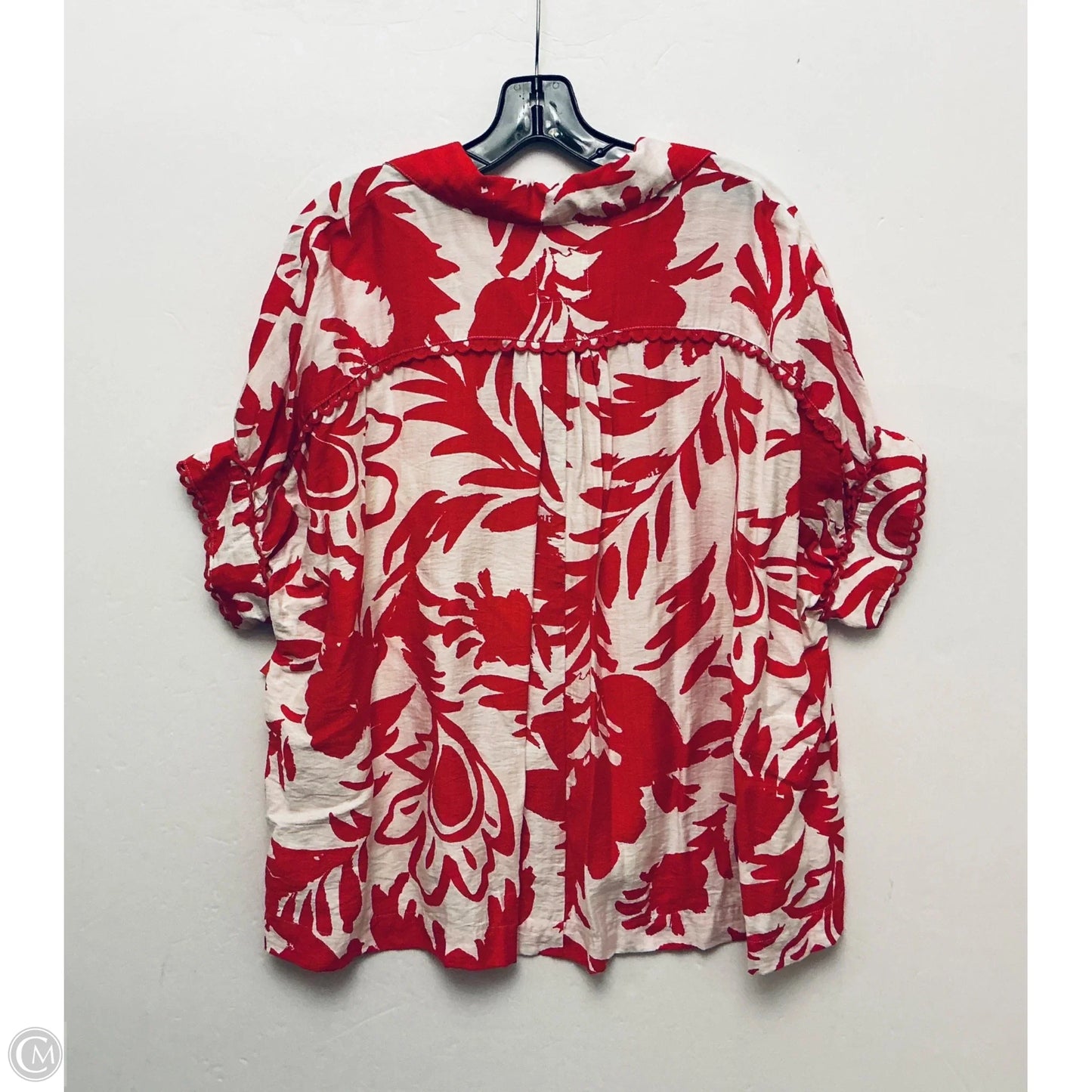 Top Short Sleeve By Umgee In Floral Print, Size: S