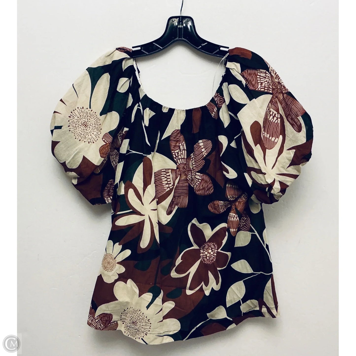 Top Short Sleeve By Umgee In Floral Print, Size: S