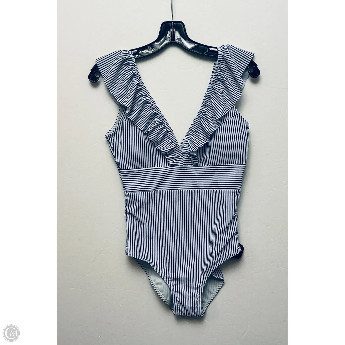 Swimsuit By Clothes Mentor In Striped Pattern, Size: L