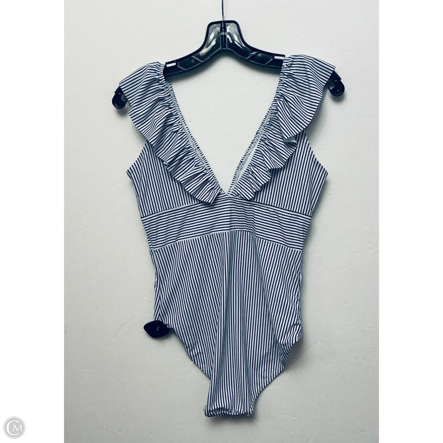 Swimsuit By Clothes Mentor In Striped Pattern, Size: L