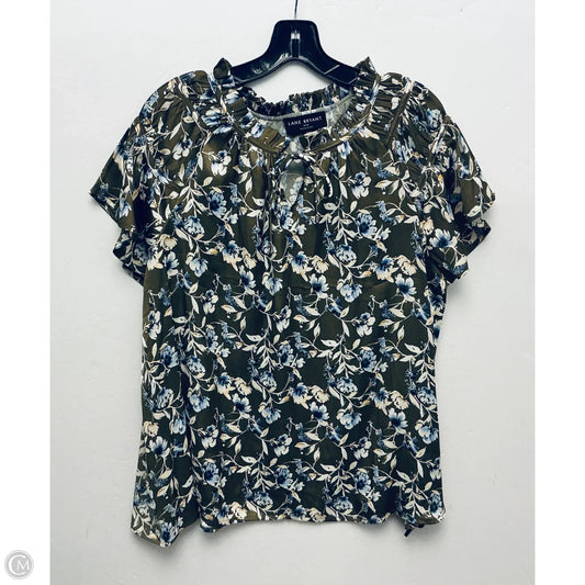 Top Short Sleeve By Lane Bryant In Floral Print, Size: Xl