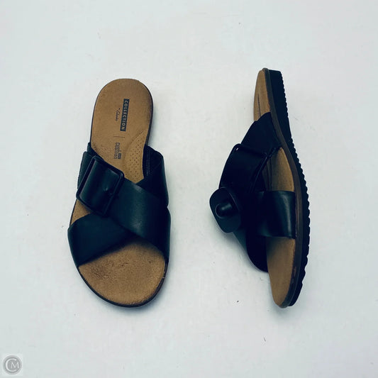 Sandals Flats By Clarks In Black, Size: 8.5