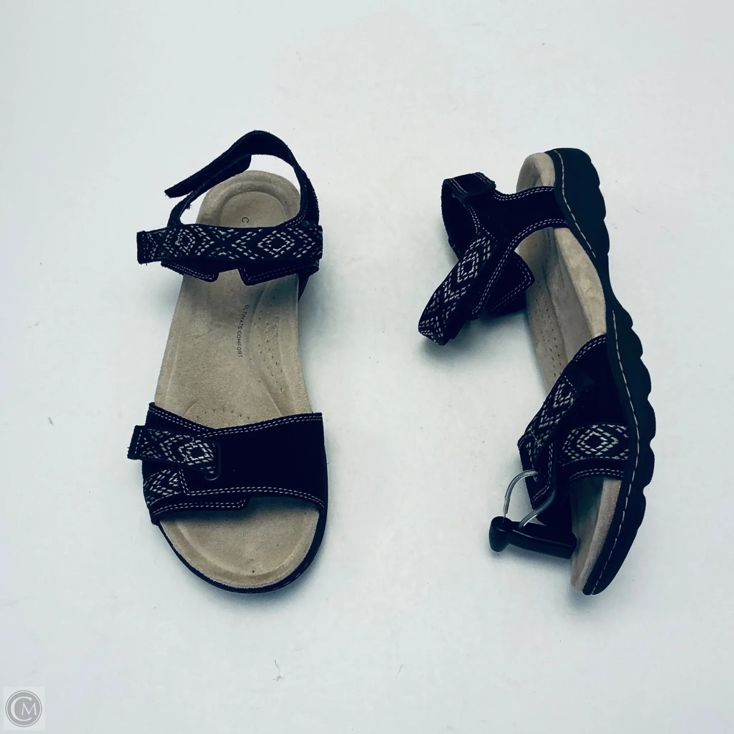 Sandals Flats By Clarks In Black ,Size: 8.5