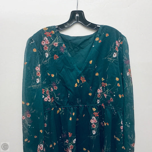 Dress Casual Short By Cupshe In Floral Print, Size: Xxl