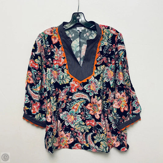 Top Short Sleeve By Voy In Multi-colored, Size: L