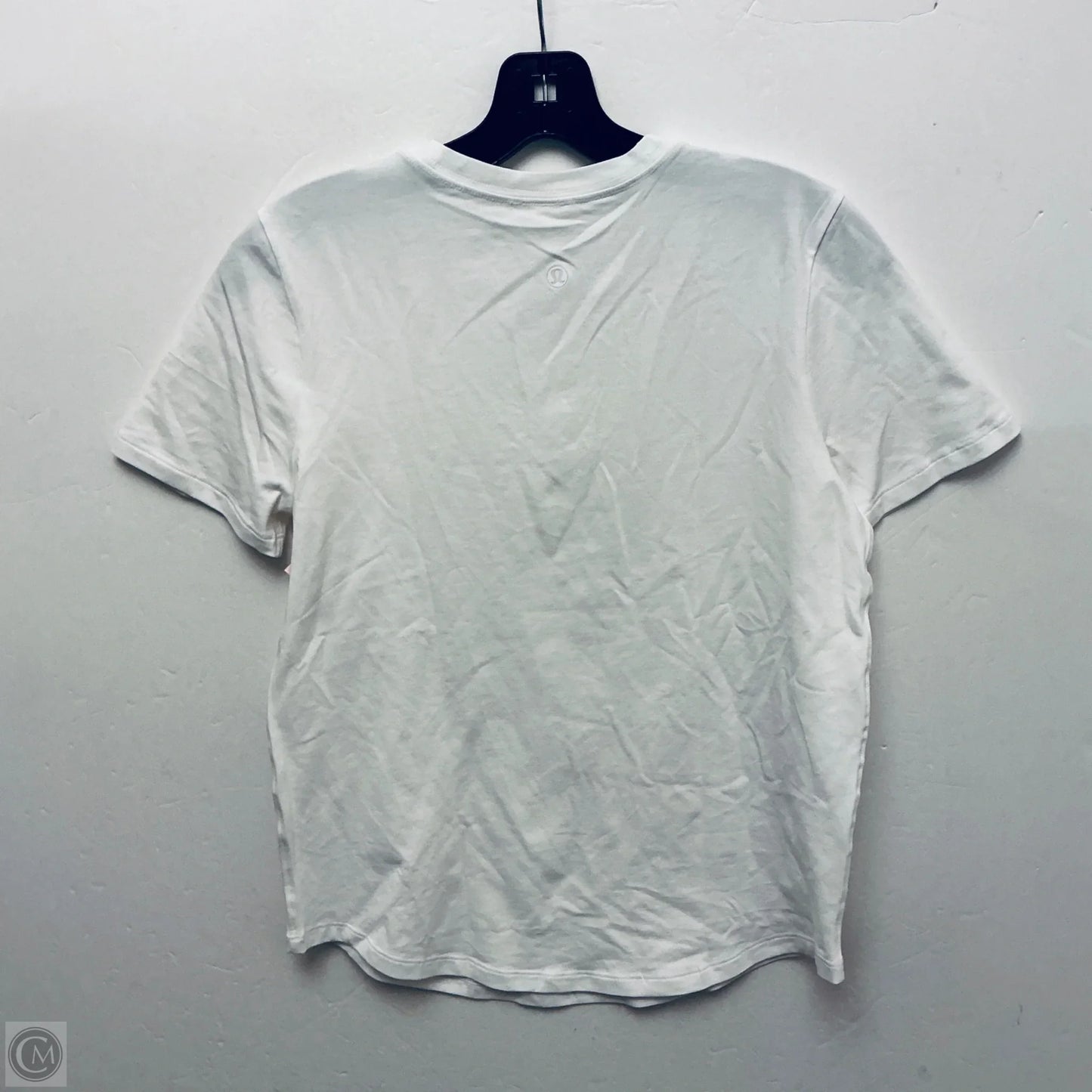 Athletic Top Short Sleeve By Lululemon In White, Size: 4