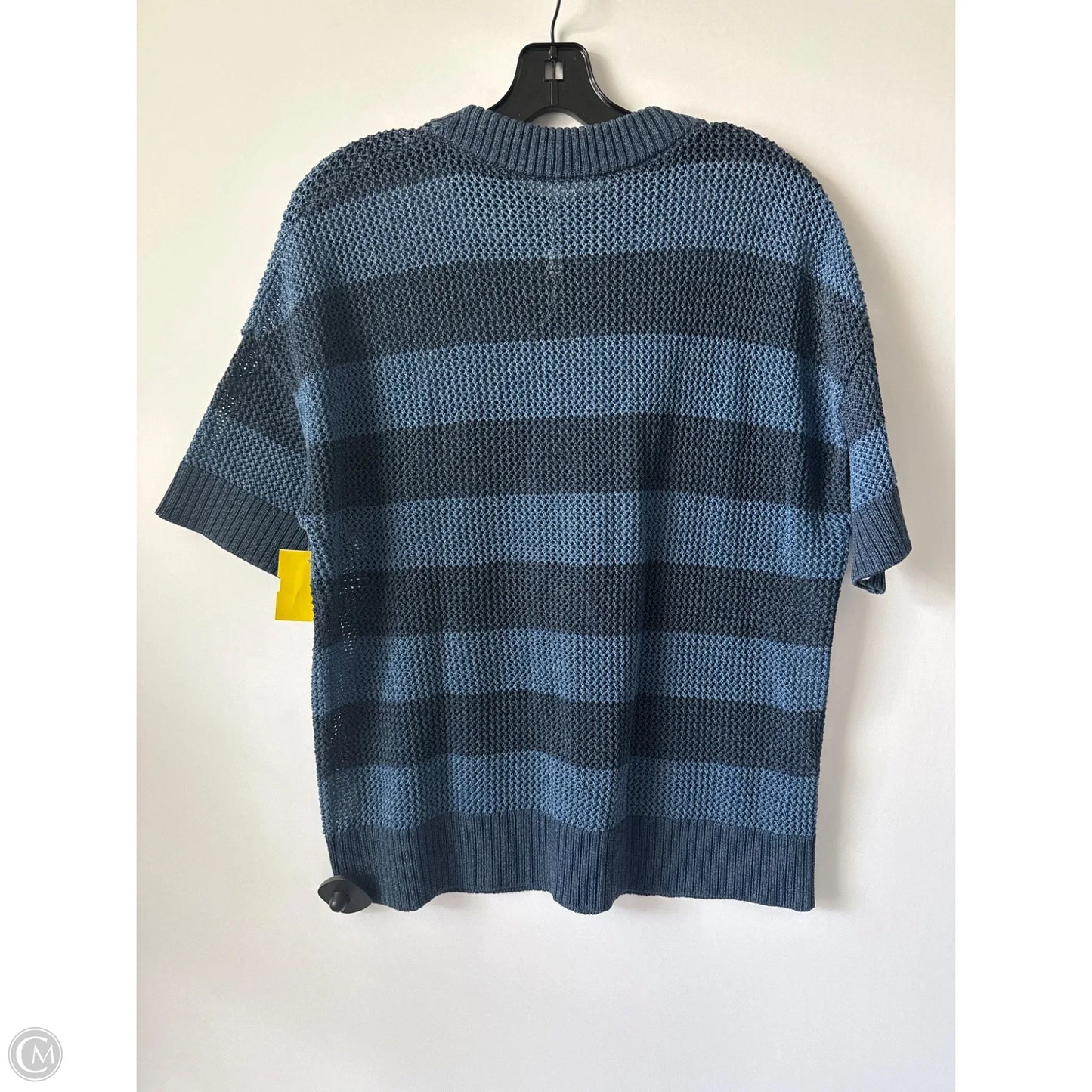 Top Short Sleeve By Akris In Striped Pattern, Size: M