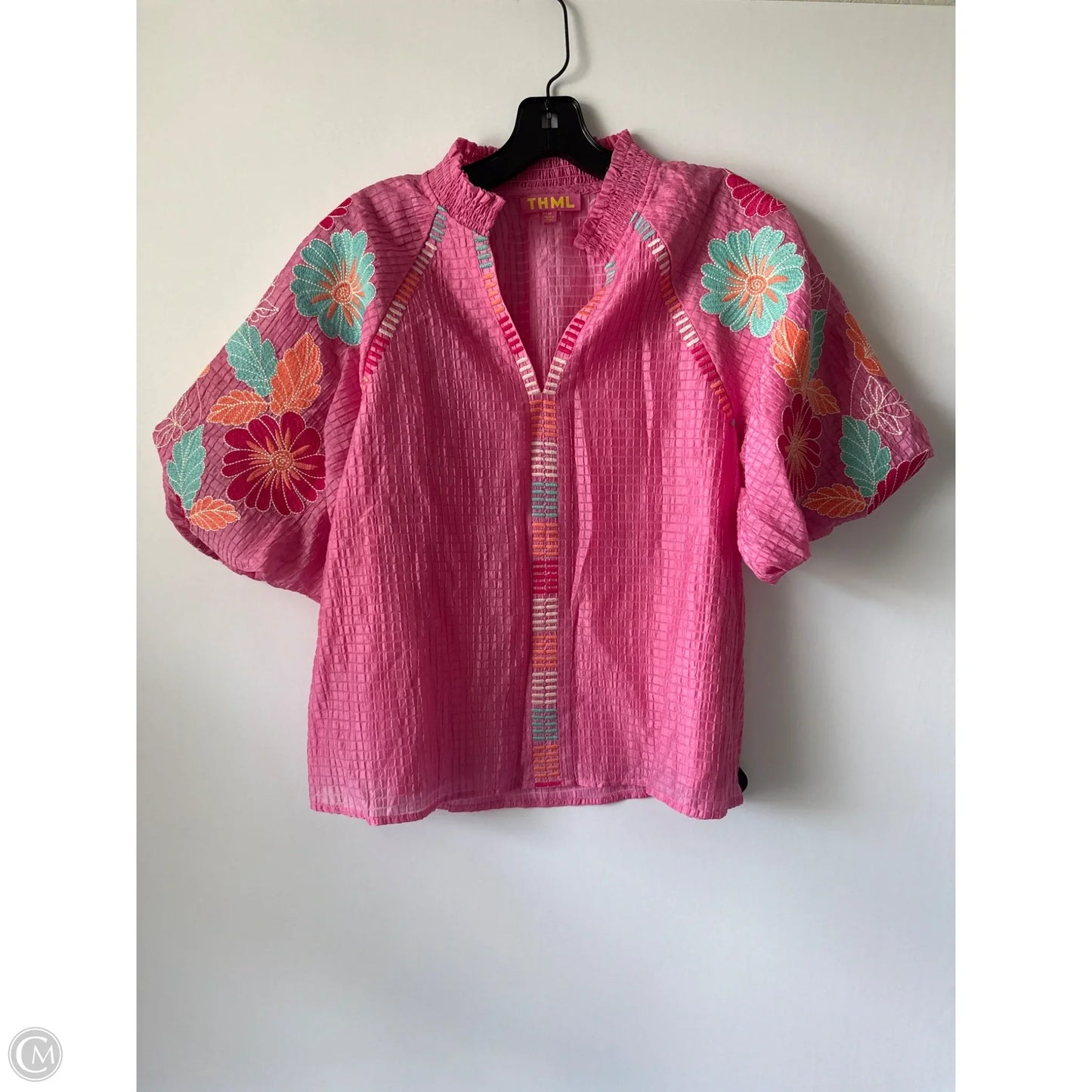 Top Short Sleeve By Thml In Floral Print, Size: M